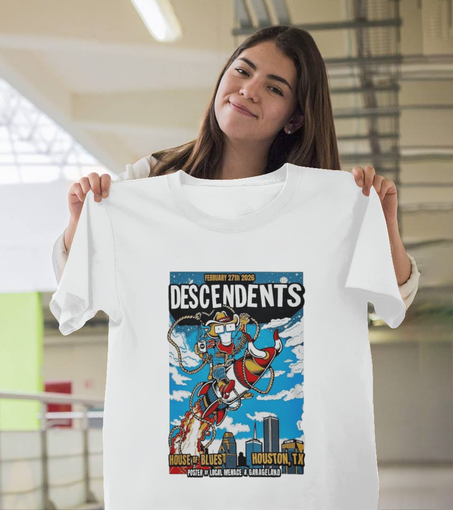 Descendents House Of Blues Houston TX February 27 2026 Rocket Cowboy T-Shirt