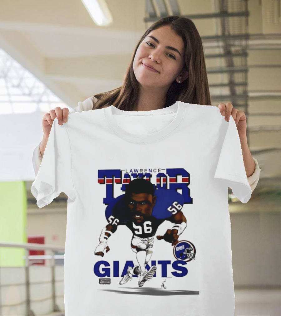 Lawrence Taylor Giants 56 New York 1987 Caricature T-Shirt