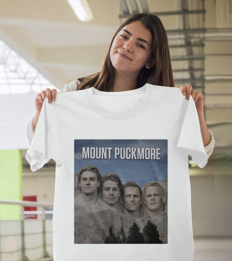 Mount Puckmore Hockey Stars Carved Into Stone Mountain T-Shirt