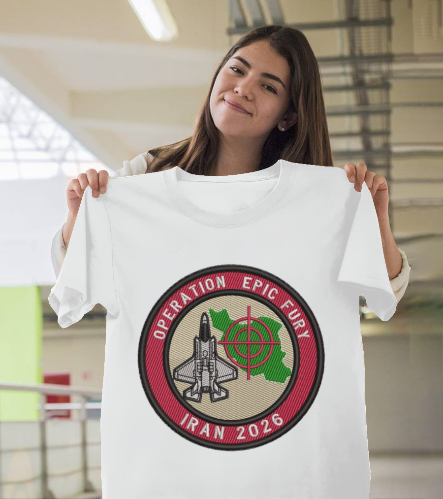 Operation Epic Fury Iran 2026 Fighter Jet Target Patch T-Shirt