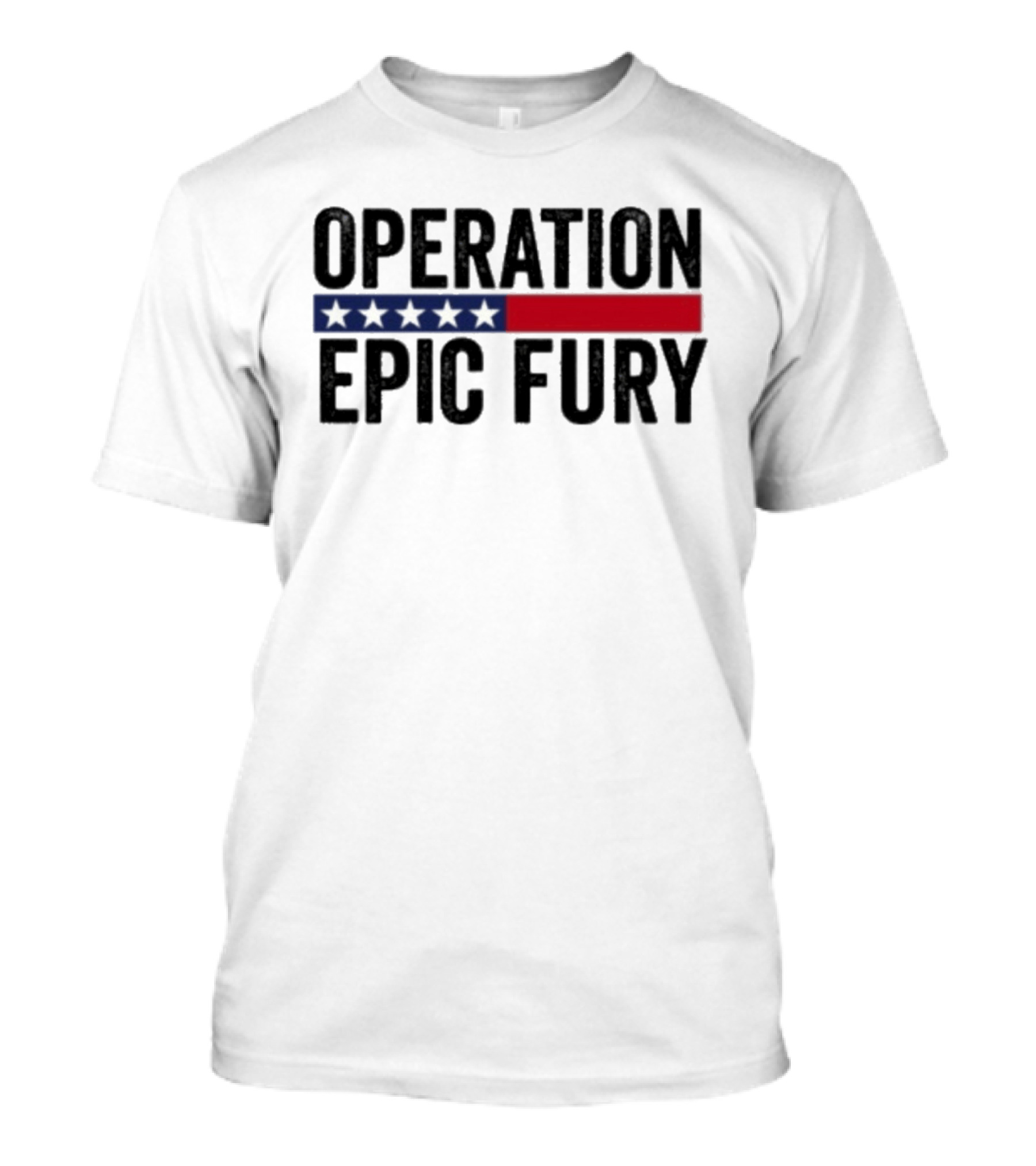 Operation Epic Fury US Iran Five Star Patriot Banner T-Shirt