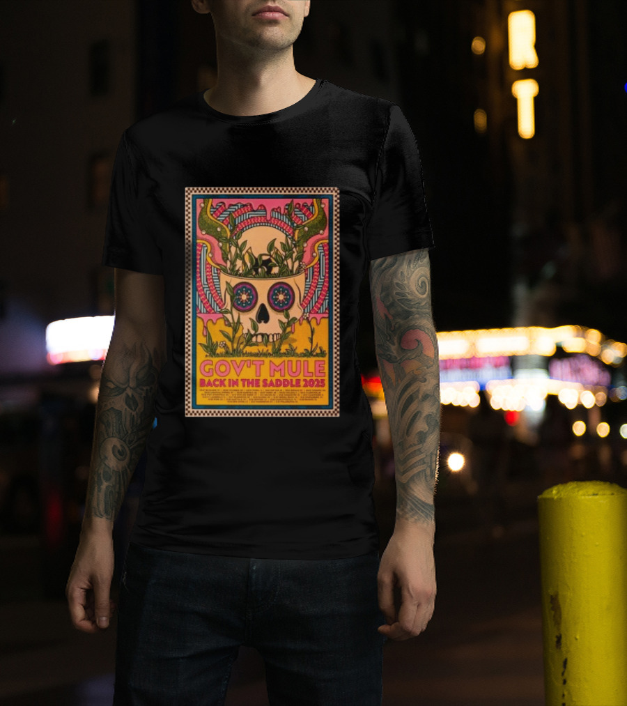 Gov't Mule Back In The Saddle 2025 Skull T-Shirt
