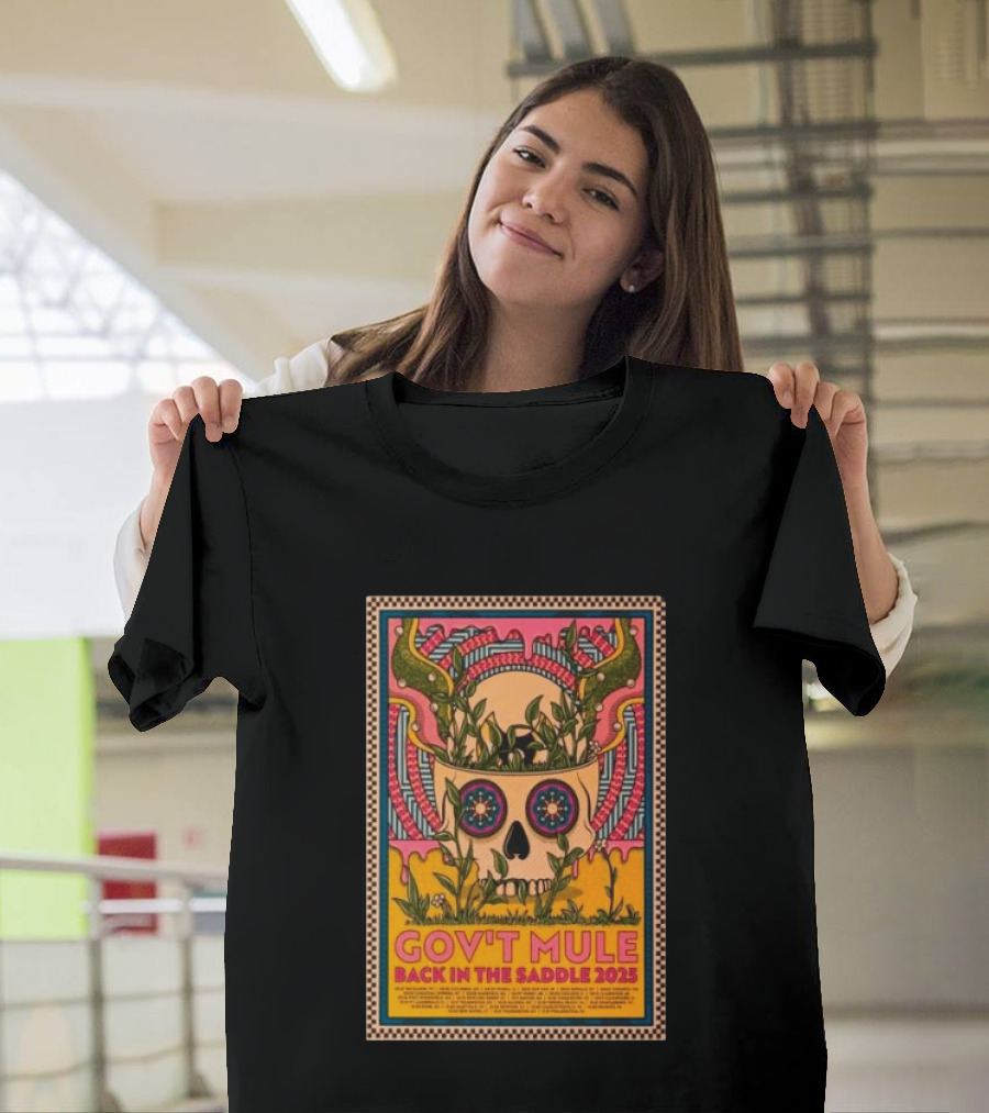Gov't Mule Back In The Saddle 2025 Skull T-Shirt