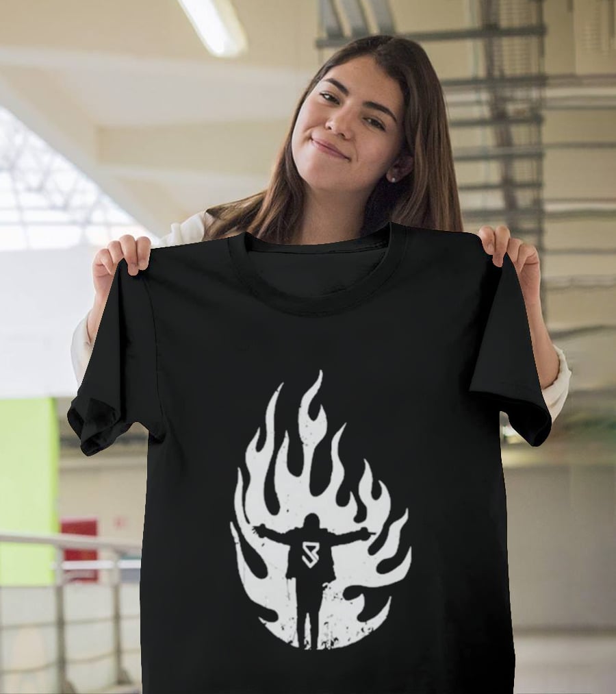 Seth Rollins SR Logo Flames WWE Fire T-Shirt