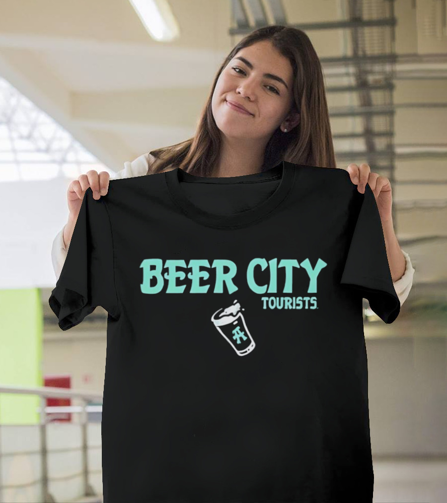 Beer City Tourists Pint Glass Fun Adventure T-Shirt
