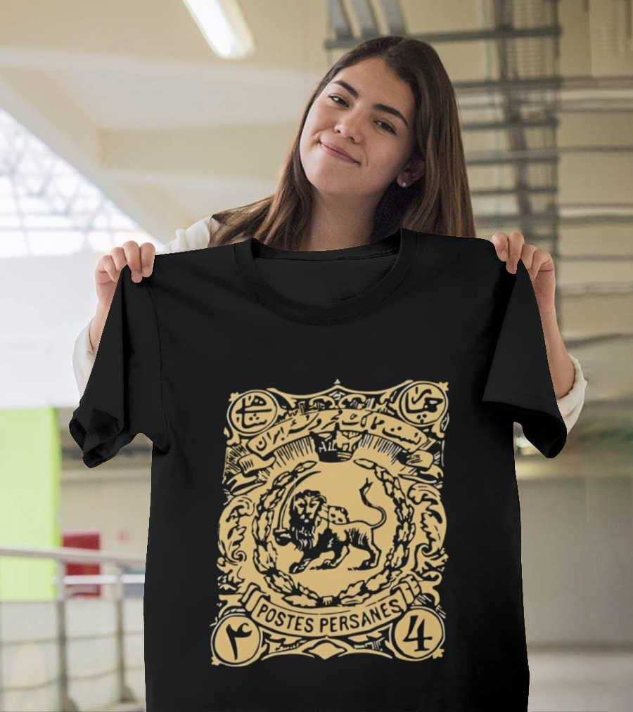 Postes Persanes Persian Lion Stamp Heritage T-Shirt