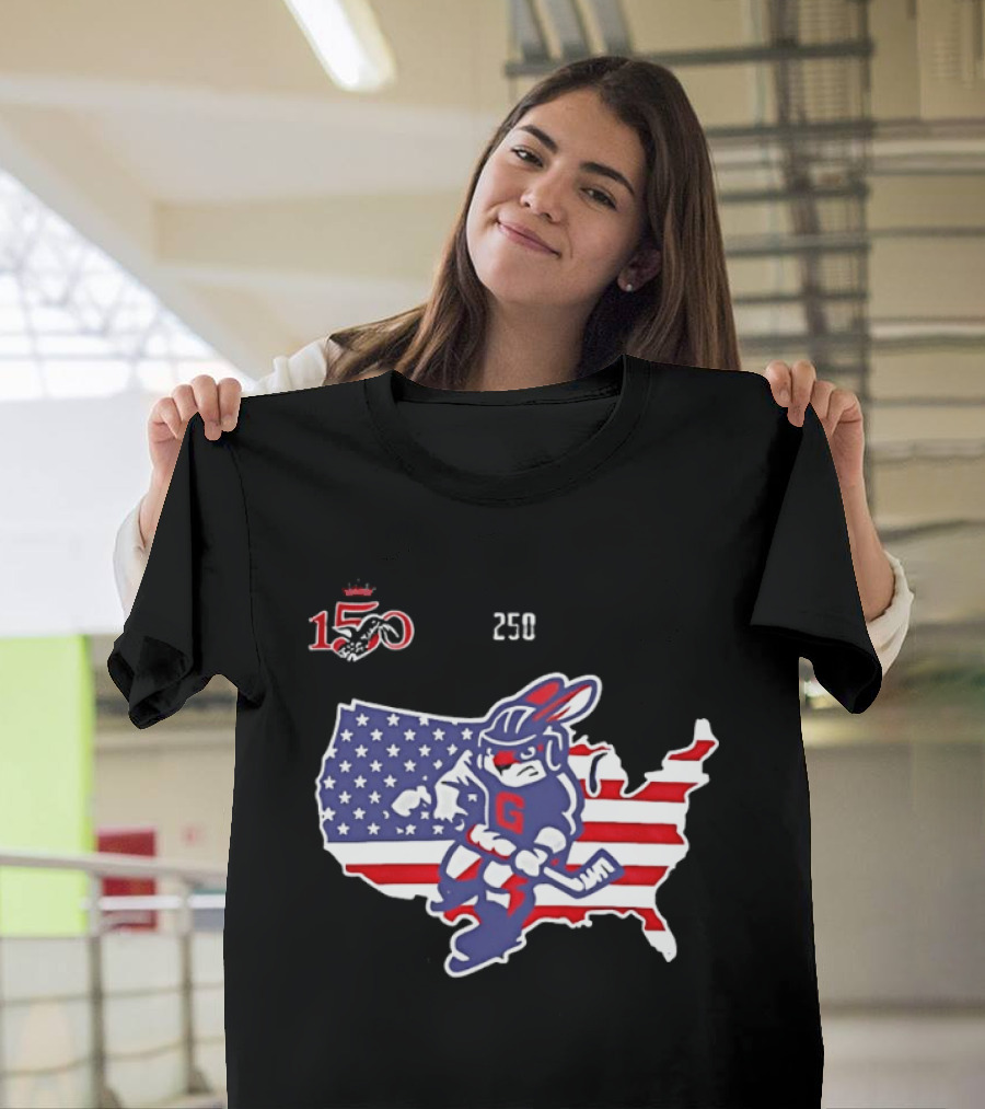 Greenville Swamp Rabbits 2026 Military Appreciation USA Map Anniversary 150 T-Shirt