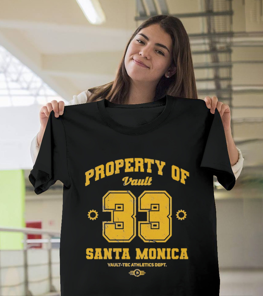 Property Of Vault Tec Santa Monica Athletics Dept 33 T-Shirt