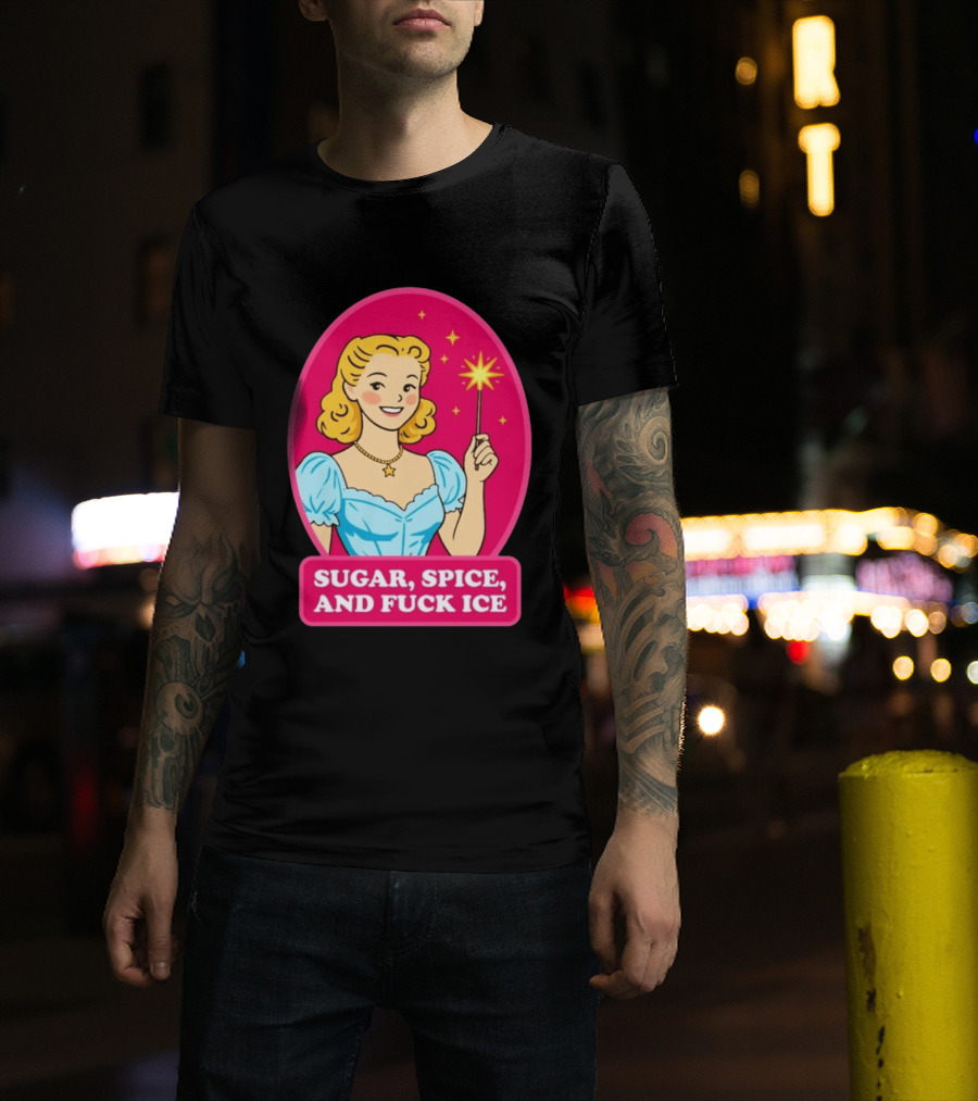 Sugar Spice And Fuck Ice Retro Cartoon Magic Wand T-Shirt
