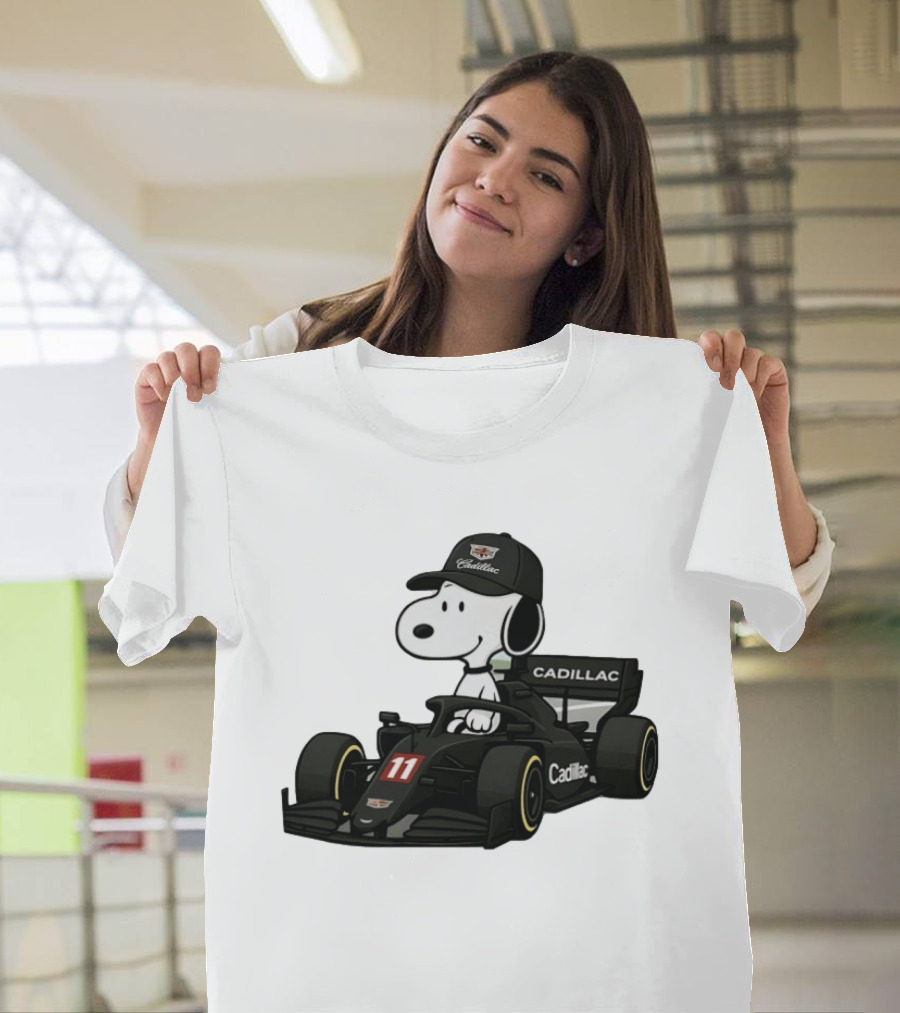Cadillac Snoopy Formula 1 Racing Car With Number 11 T-Shirt