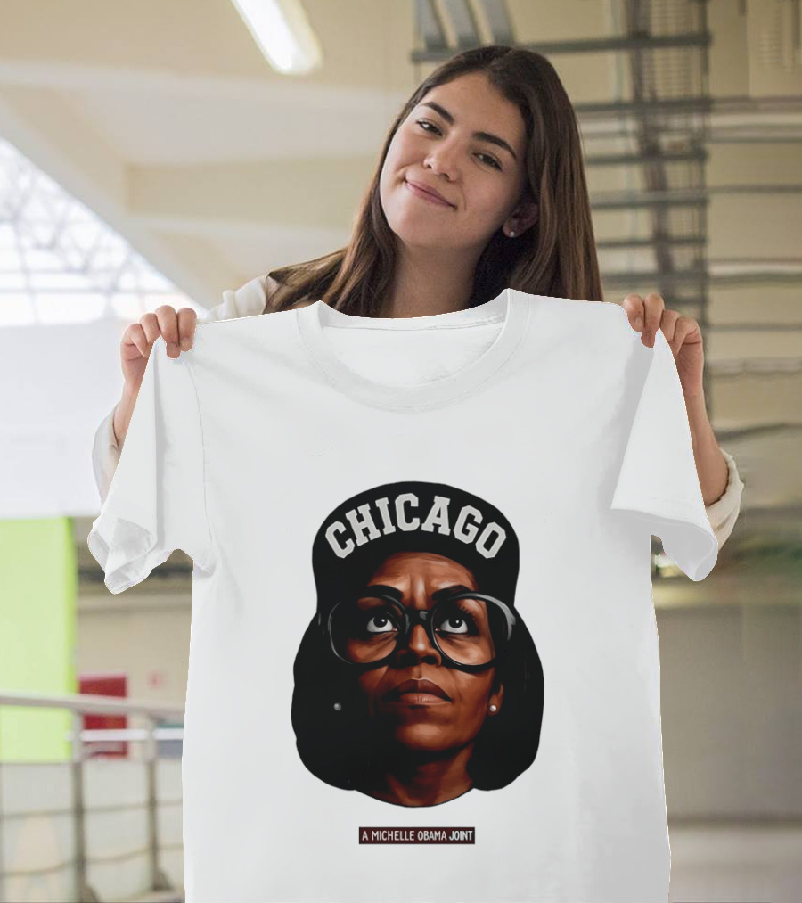 Chicago Michelle Obama Joint Big Face T-Shirt