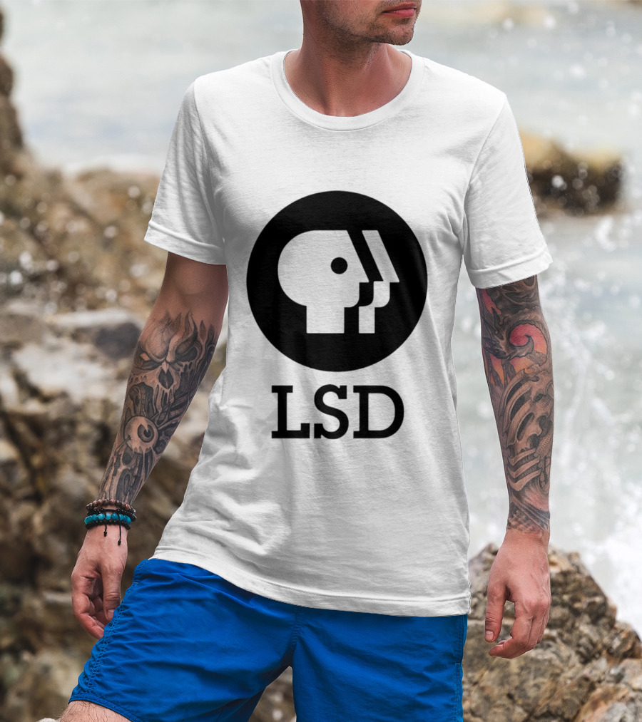 Dave Landau Wears LSD PBS T-Shirt