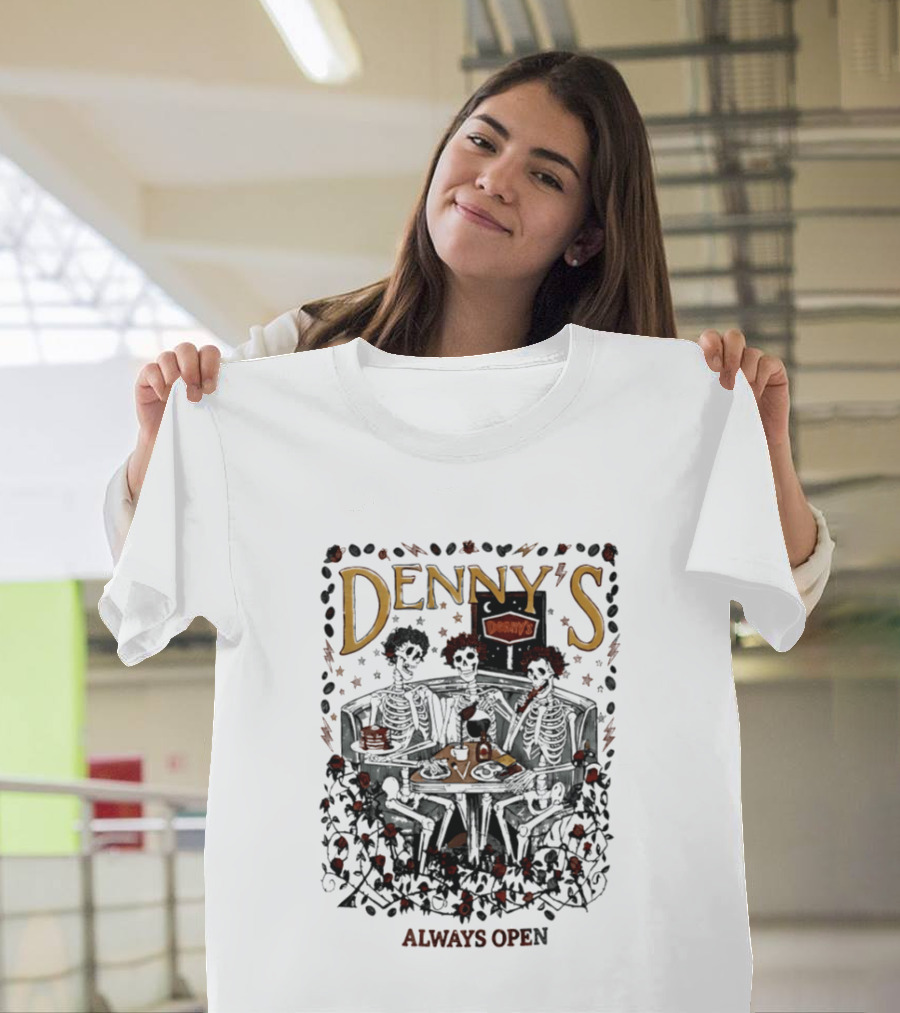 Denny's Grateful Dead Skeletons Always Open T-Shirt