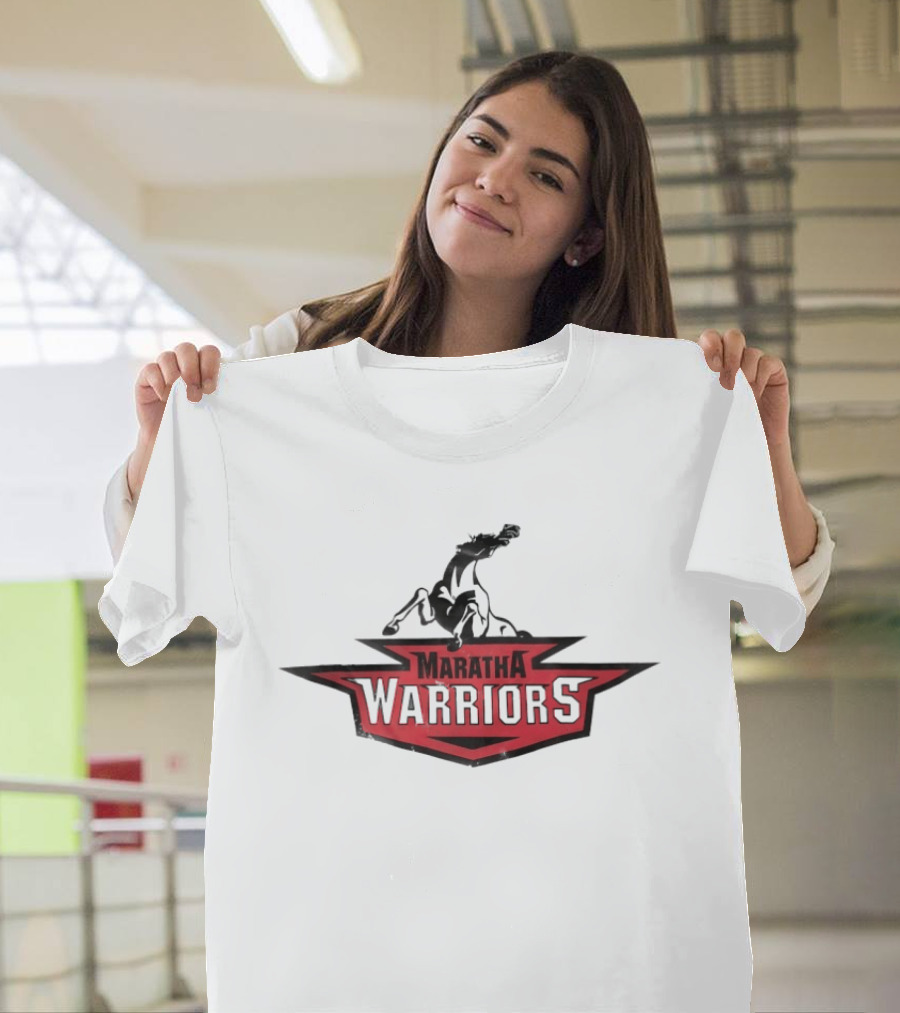 Maratha Warriors Historical Warhorse Emblem With Black T-Shirt