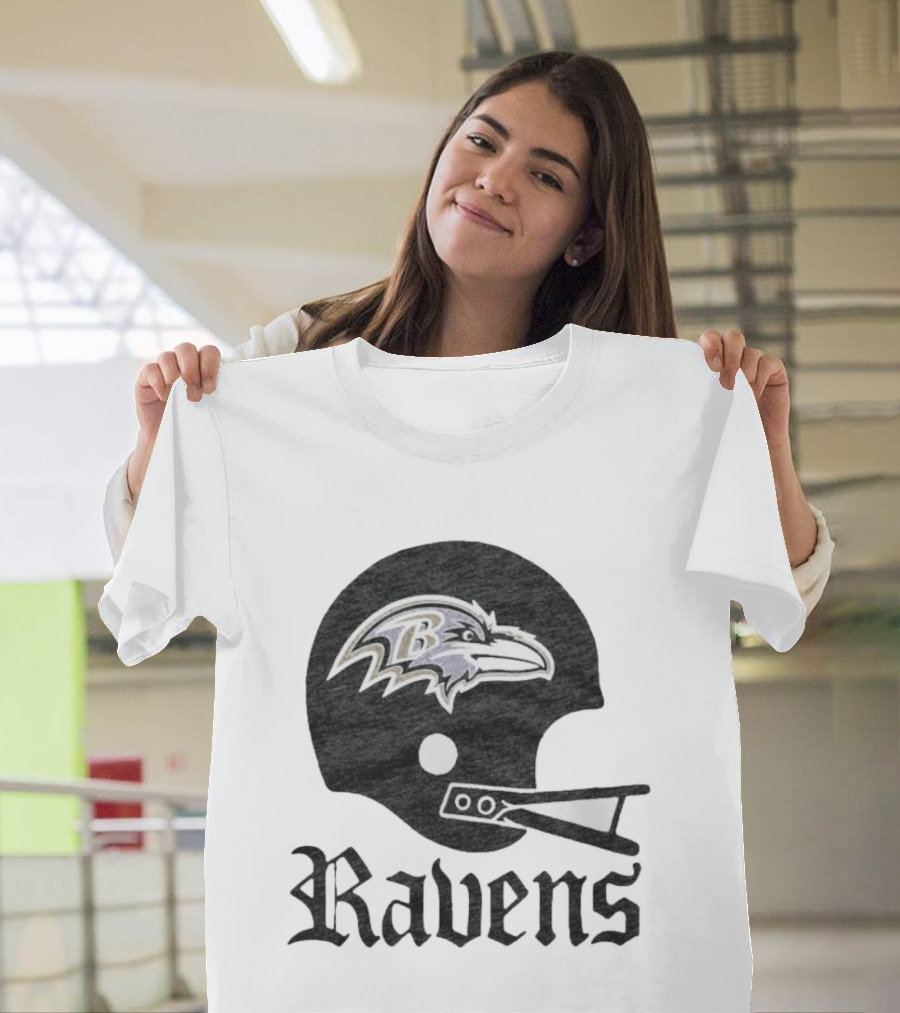 Baltimore Ravens Helmet Ravens Football Gear T-Shirt