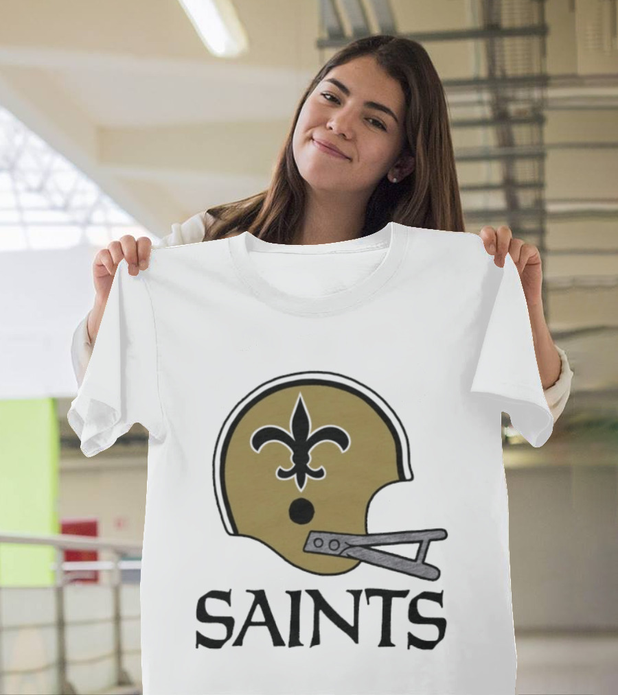 New Orleans Saints Vintage Helmet Fleur De Lis T-Shirt