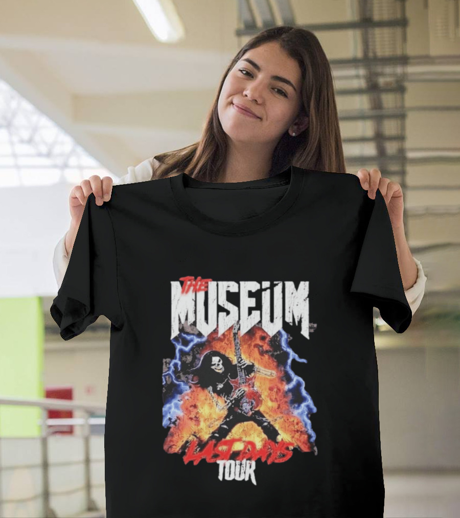 The Museum Last Days Tour Rock Star Electric Guitar Flames T-Shirt