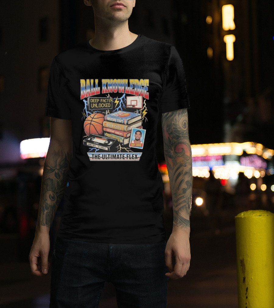 Ball Knowledge Deep Facts Obscure Stats Legendary Moments Encyclopedia Ultimate Flex T-Shirt