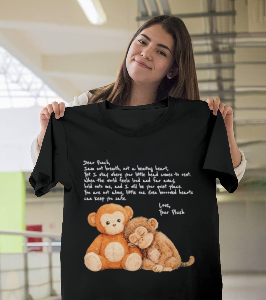 Dear Punch Heartfelt Monkey Companions Poem And Plush Toy T-Shirt