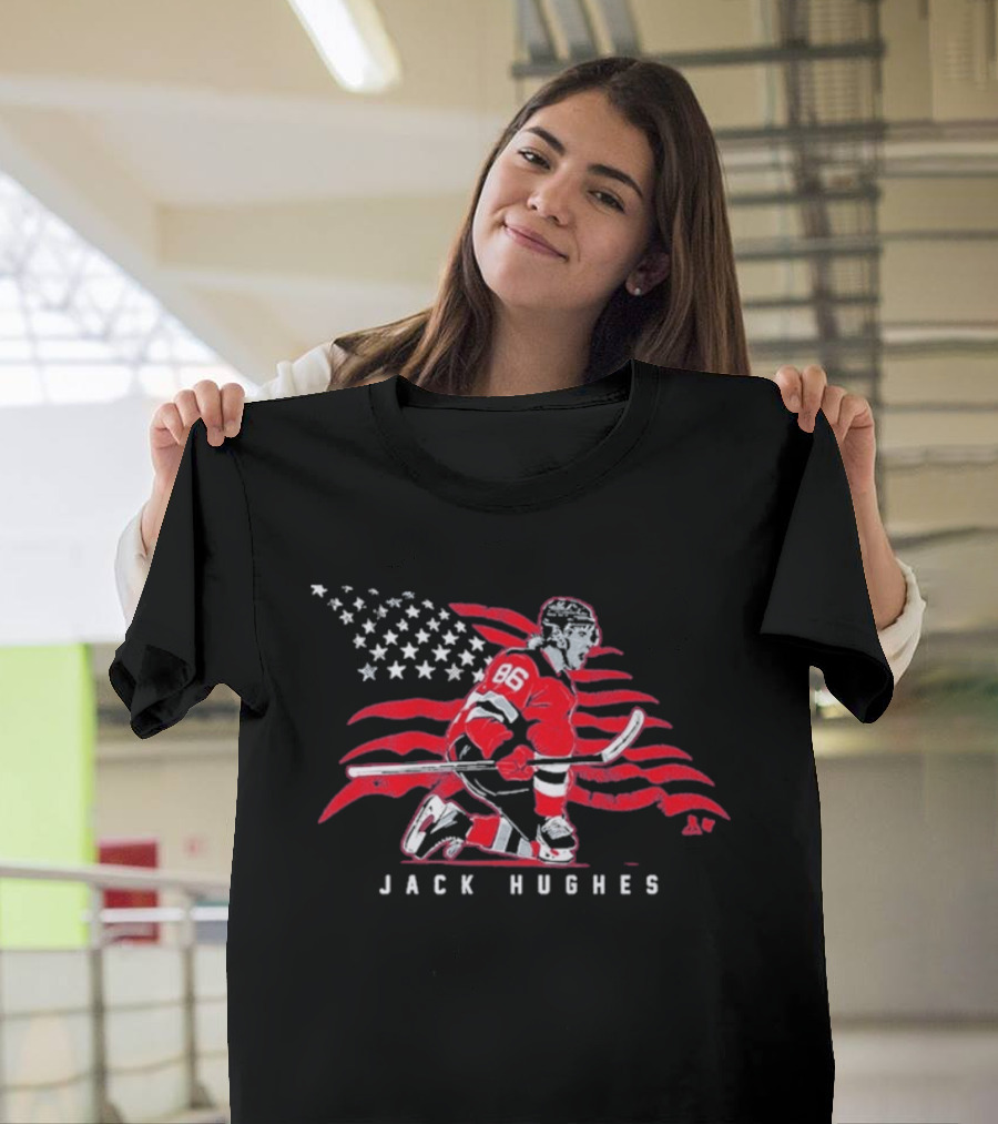 Jack Hughes Stars & Stripes 86 USA Hockey T-Shirt