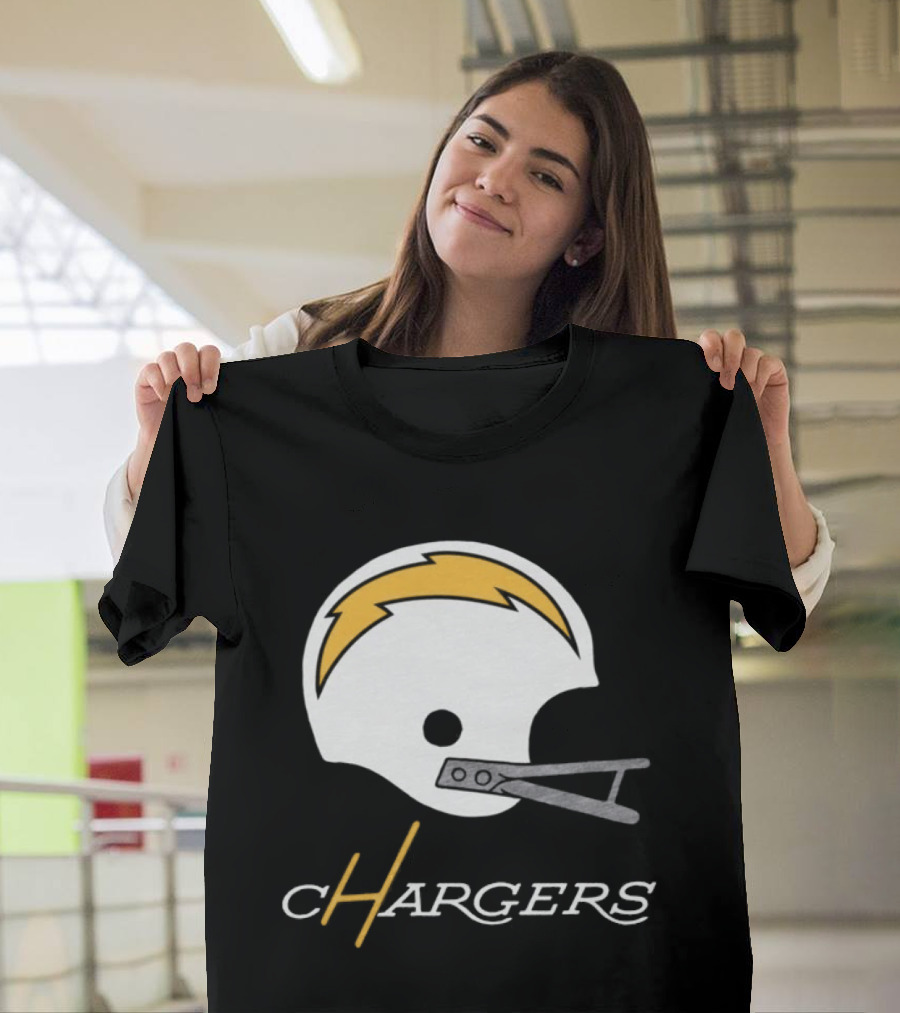 Los Angeles Chargers Big Helmet Football Team T-Shirt