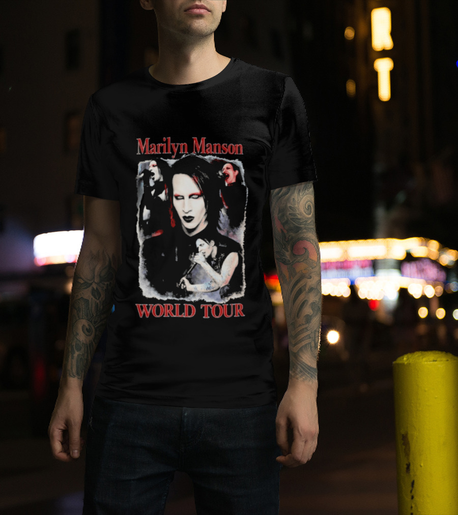 Marilyn Manson World Tour Gothic Rock T-Shirt