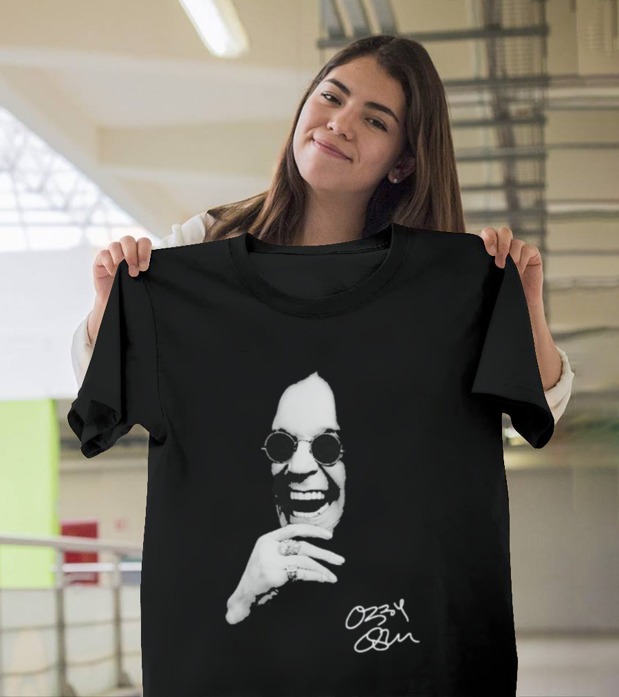 Ozzy Osbourne 1948 2025 Immortal Rest In Peace Rock Legend Signature Image T-Shirt