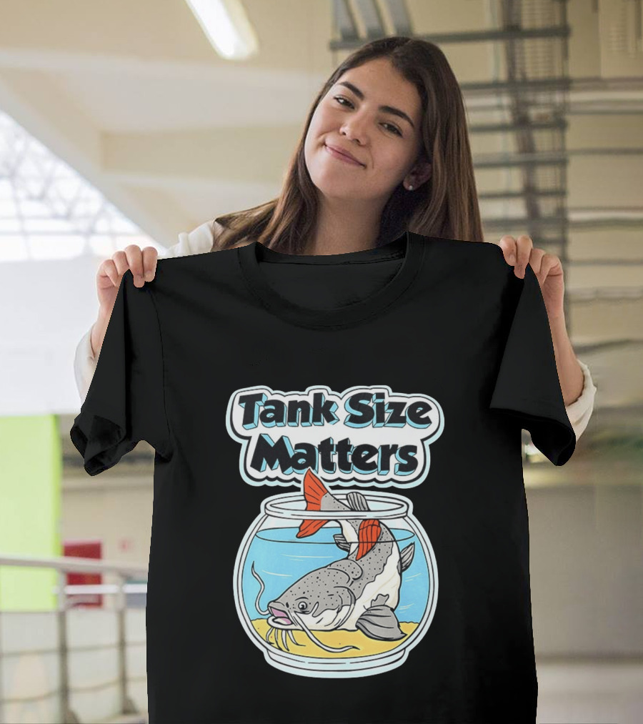 Tank Size Matters Redtail Catfish In Aquarium T-Shirt