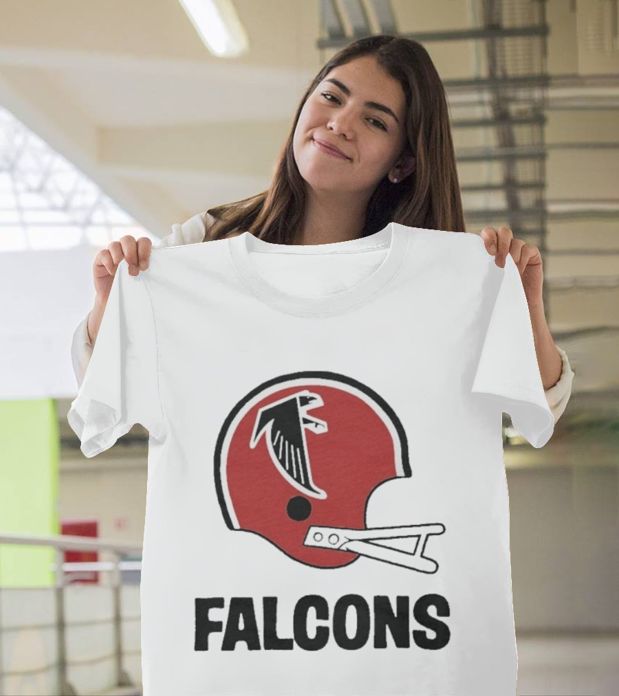 Atlanta Falcons Big Helmet Red Falcon T-Shirt