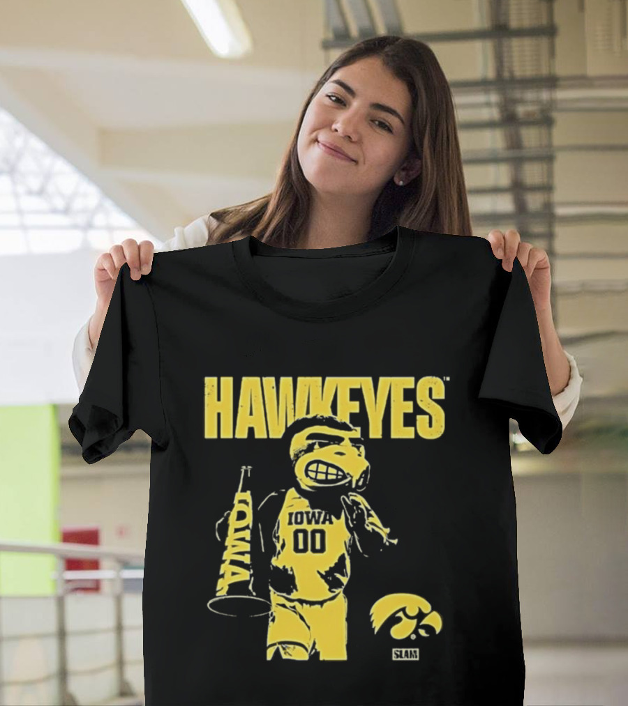 Iowa Hawkeyes Herky The Hawk 00 Slam Basketball T-Shirt