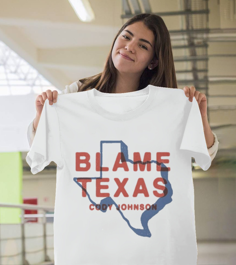 Cody Johnson Blame Texas Map Outline Event T-Shirt