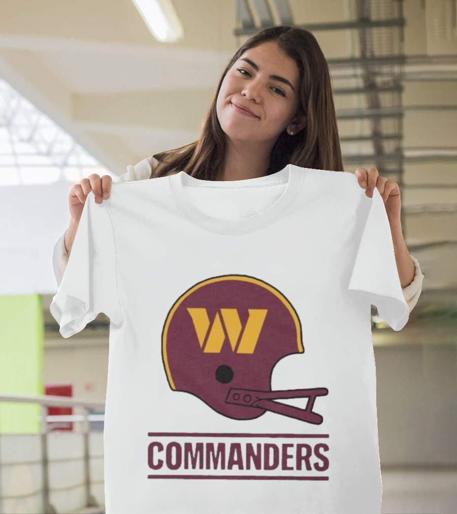 Washington Commanders Big W Helmet Football Team Fan Gear T-Shirt