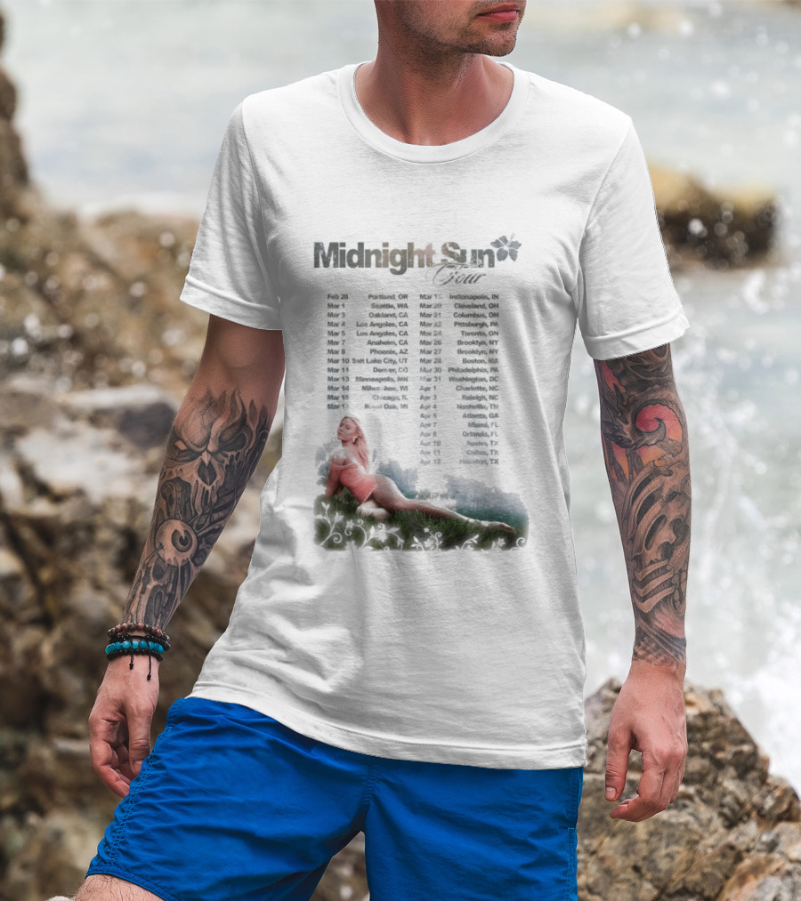 Midnight Sun Tour 2026 Zara Larsson Concert Locations T-Shirt