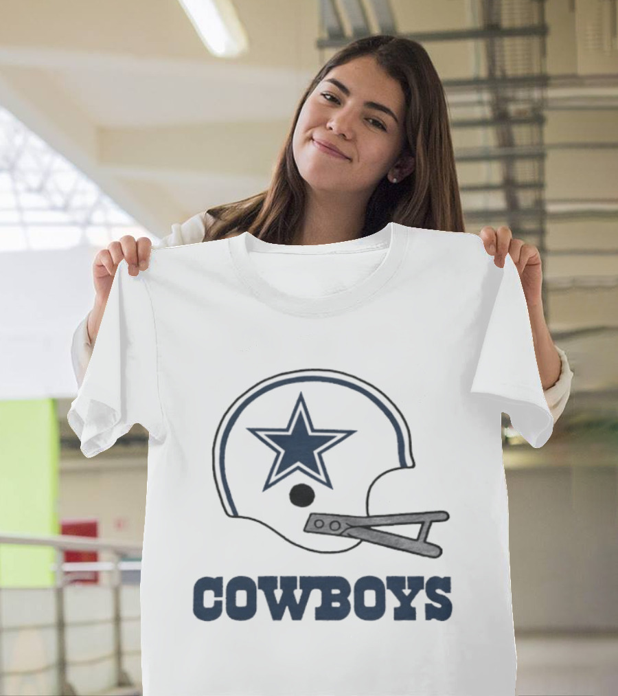 Dallas Cowboys Star Emblem Helmet Cowboys T-Shirt