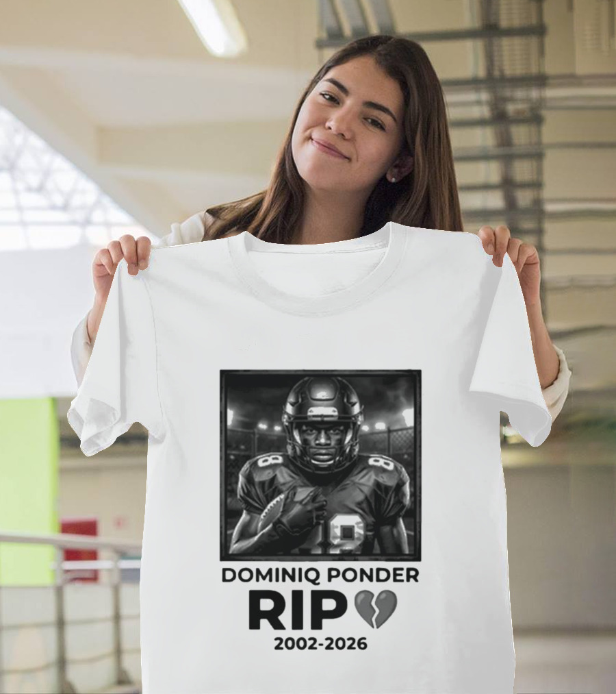 Dominiq Ponder Rip 2002 2026 Football Player T-Shirt