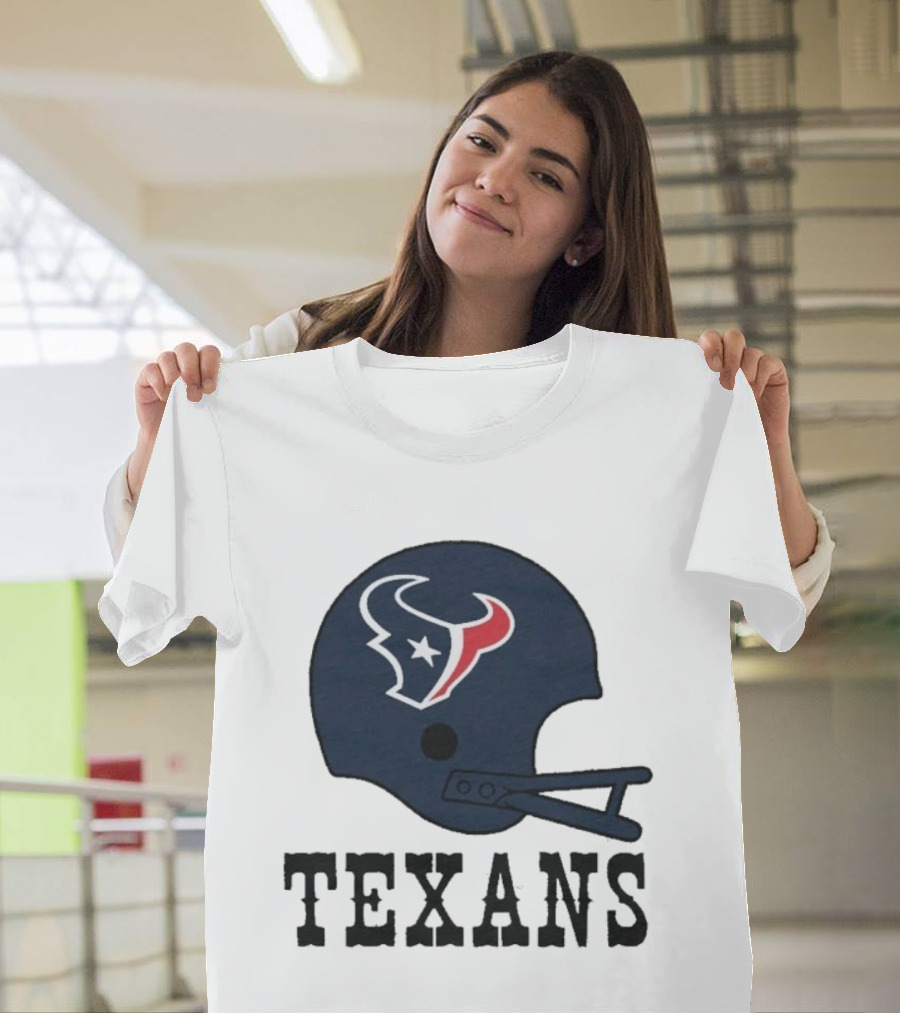 Houston Texans Big Helmet Texans Football Team T-Shirt