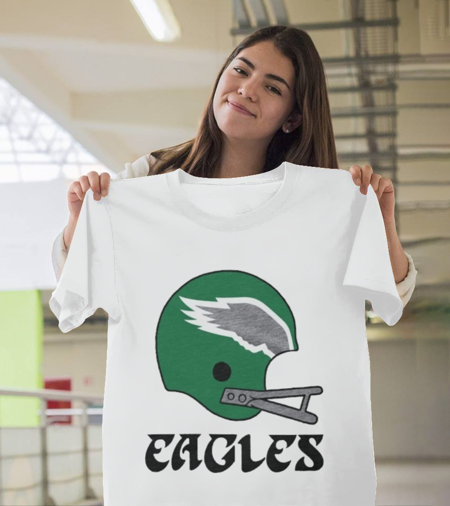 Philadelphia Eagles Helmet Green Wing T-Shirt