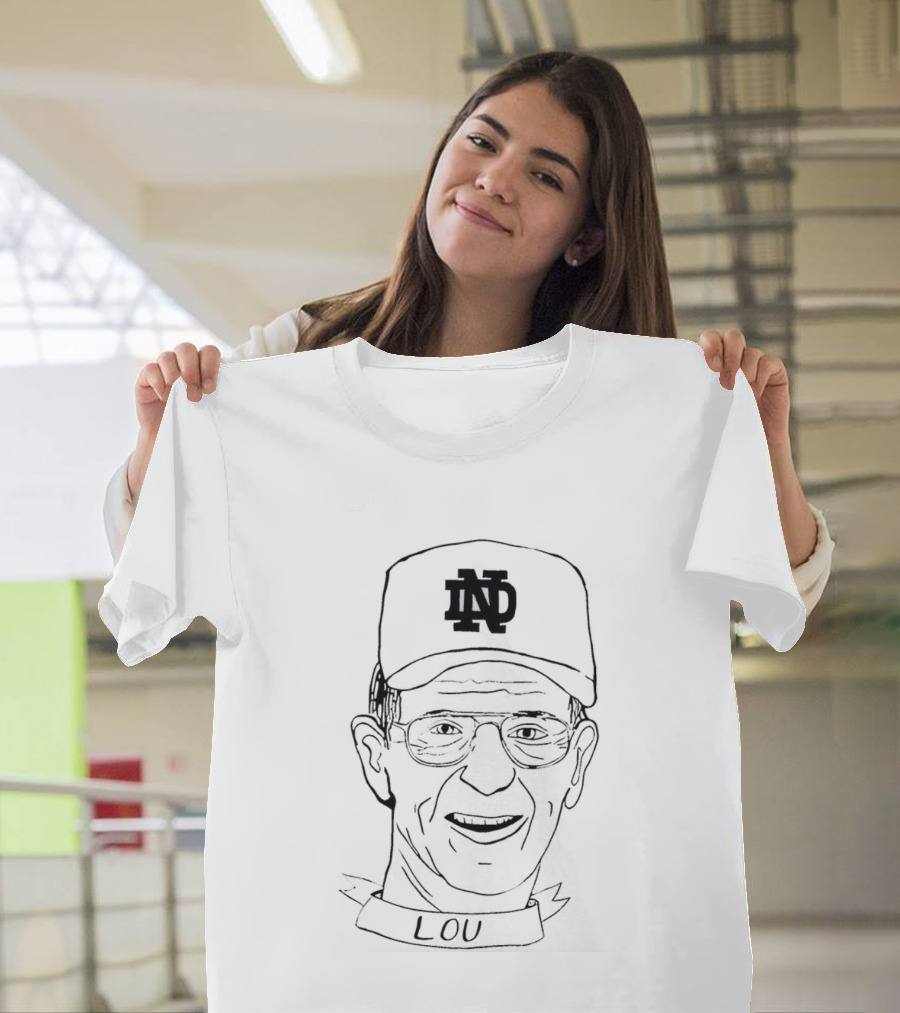 RIP Coach Lou Holtz Notre Dame Tribute IN Hat T-Shirt
