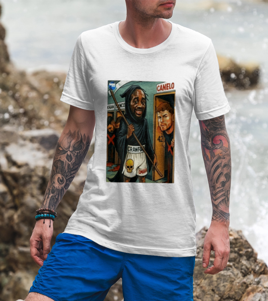 Crawford Grim Reaper Omaha With Canelo Álvarez And Khan Spence T-Shirt