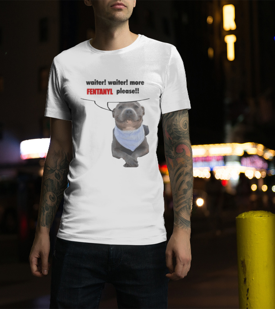 Waiter Waiter More Fentanyl Meme Dog Funny Please T-Shirt