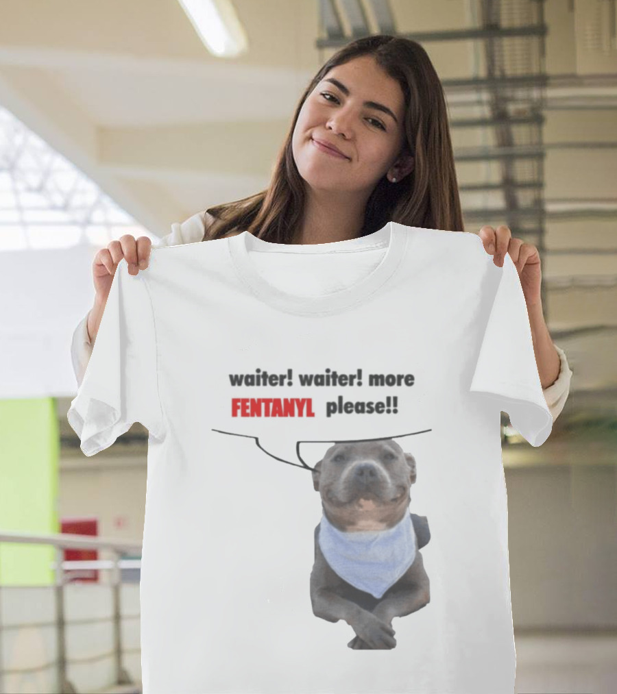 Waiter Waiter More Fentanyl Meme Dog Funny Please T-Shirt