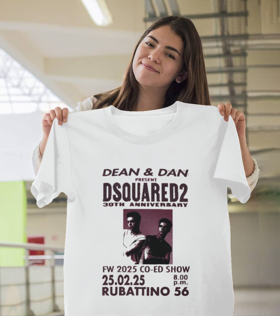 Dean & Dan Present Dsquared2 30th Anniversary FW 2025 Co Ed Show Rubattino 56 25.02.25 8 P.m. T-Shirt