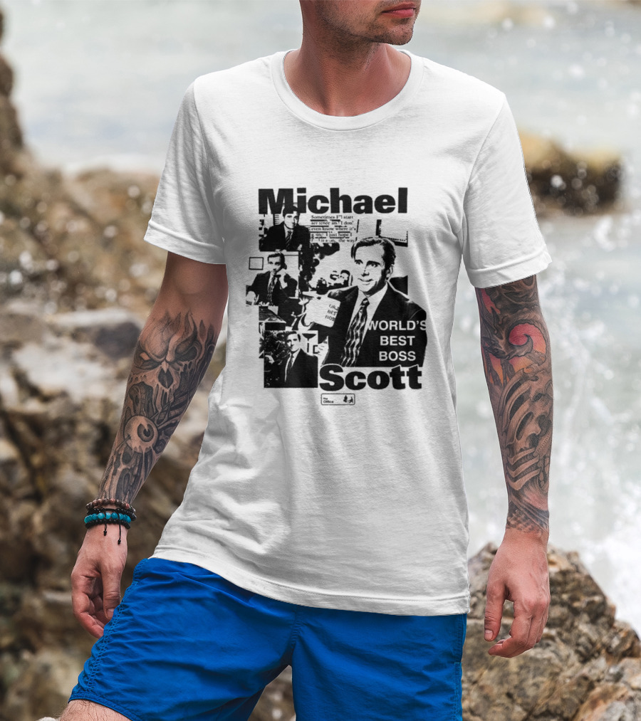 Michael Scott World's Best Boss The Office Iconic TV Comedy T-Shirt
