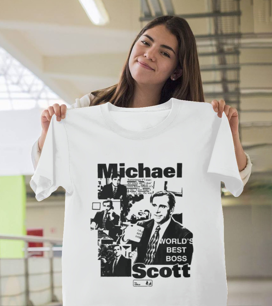 Michael Scott World's Best Boss The Office Iconic TV Comedy T-Shirt