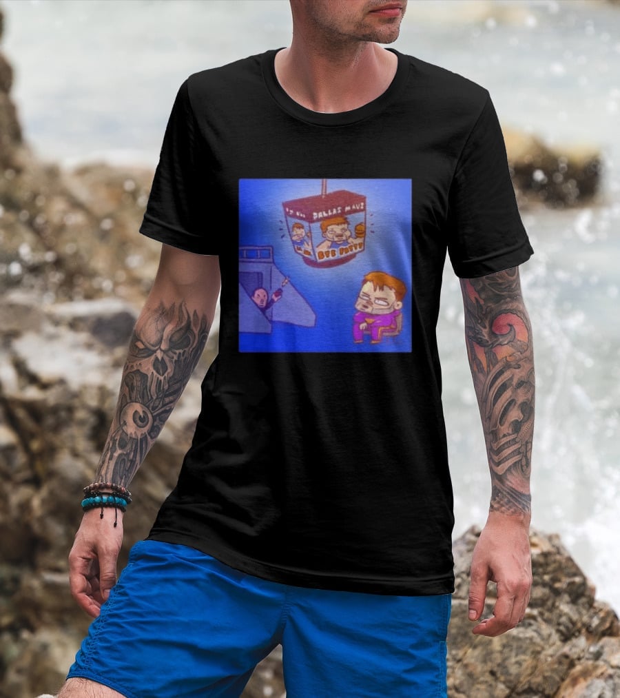 Dallas Mavs Bye Fatty Luka Doncic Emotional Cartoon Decor T-Shirt