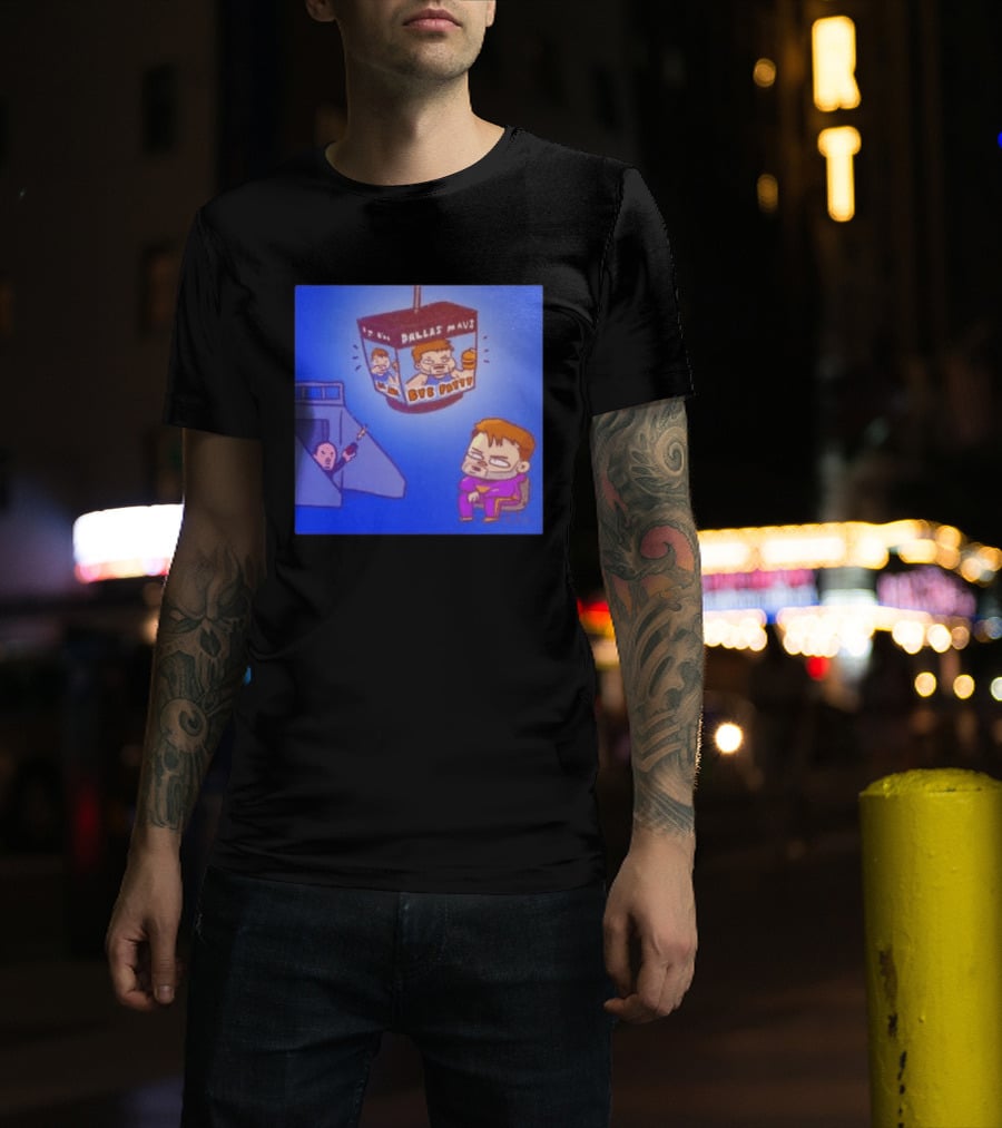 Dallas Mavs Bye Fatty Luka Doncic Emotional Cartoon Decor T-Shirt
