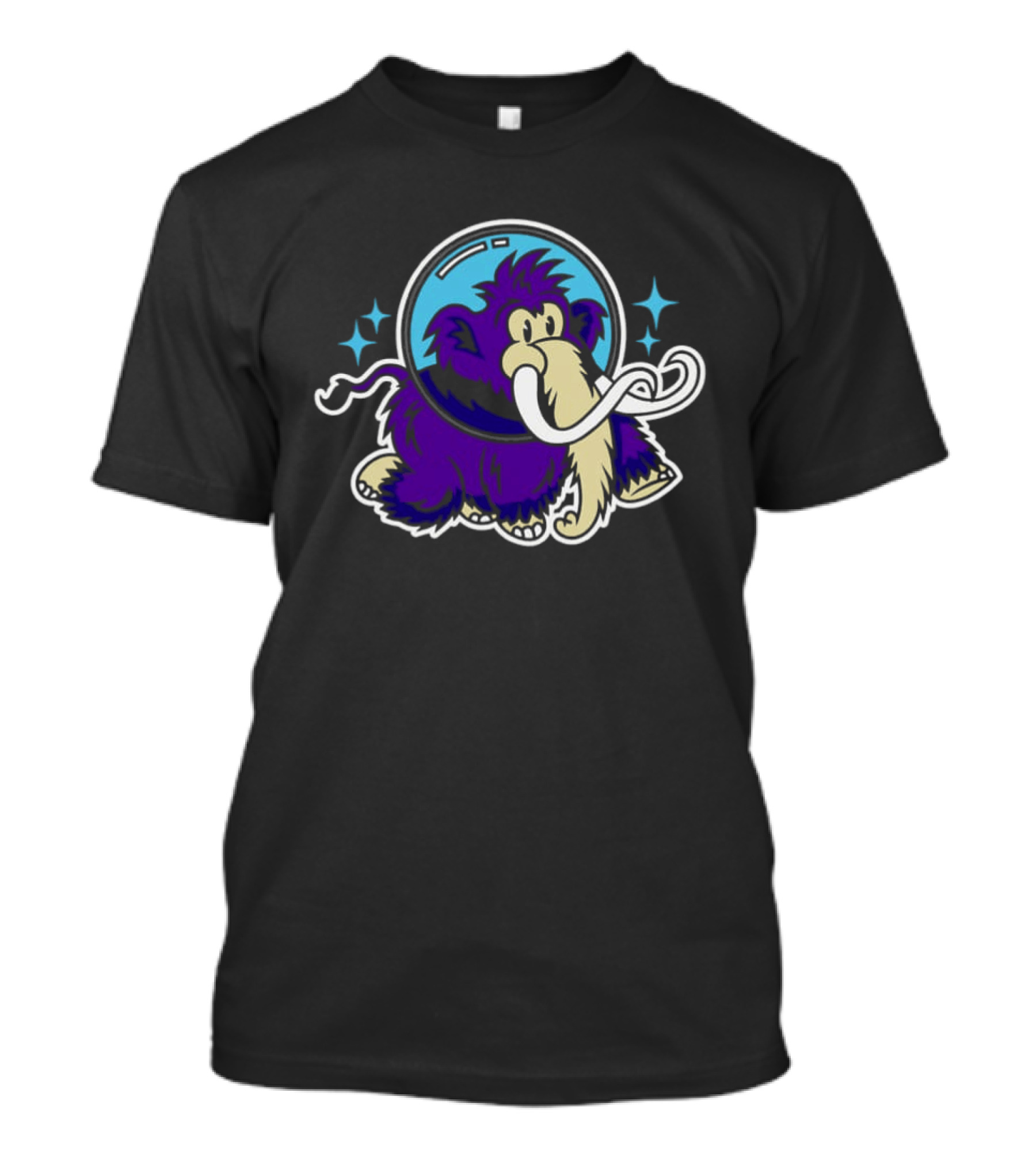Erie Seawolves Moon Mammoths Retro Space T-Shirt