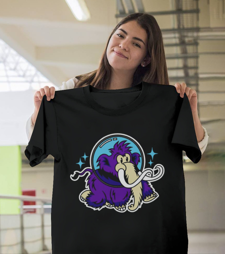 Erie Seawolves Moon Mammoths Retro Space T-Shirt