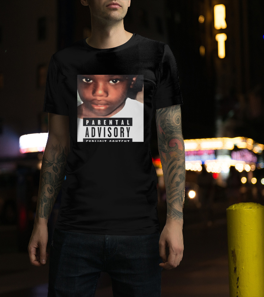 Parental Advisory Explicit Content Young Boy Image T-Shirt