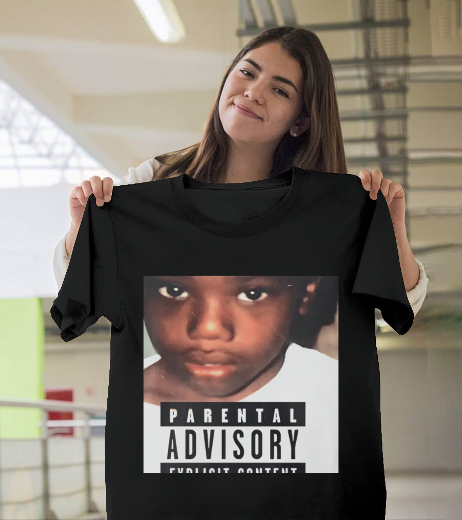 Parental Advisory Explicit Content Young Boy Image T-Shirt